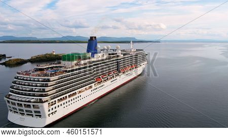 Killybegs, Ireland - July 22 2022: Ms Arcadia Is A Cruise Ship In The P And O Cruises Fleet Leaving 