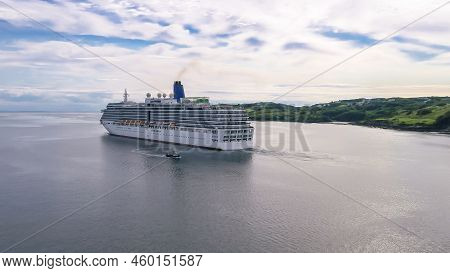 Killybegs, Ireland - July 22 2022: Ms Arcadia Is A Cruise Ship In The P And O Cruises Fleet Leaving 
