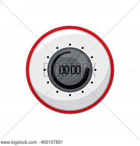 Time Kitchen Timer Clock Cartoon. Time Kitchen Timer Clock Sign. Isolated Symbol Vector Illustration