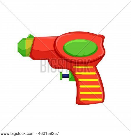 Summer Water Gun Toy Cartoon. Summer Water Gun Toy Sign. Isolated Symbol Vector Illustration