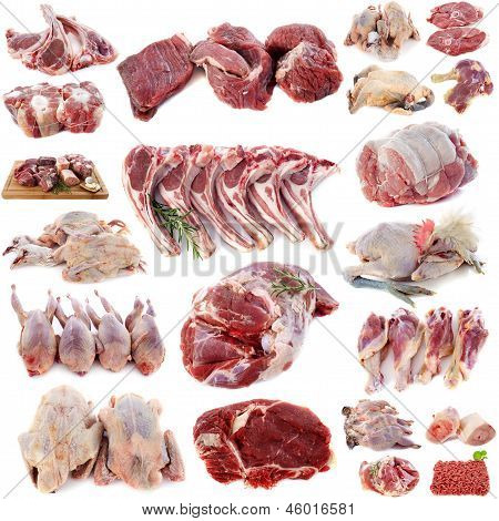 Group Of Meats