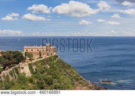 Villa Dei Mulini Where Was Imprisoned Napoleon. province Of Livorno, Island Of Elba, Italy