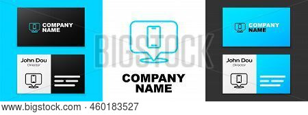 Blue Line Phone Repair Service Icon Isolated On White Background. Adjusting, Service, Setting, Maint
