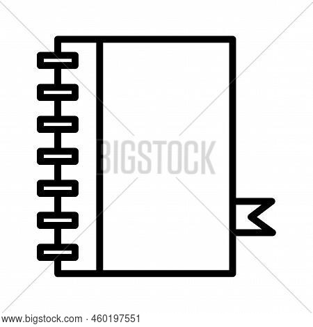 Notepad Bookmark Icon. Design Template Page. Vector Illustration. Stock Image.