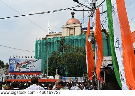 Kolkata,west Bengal,india - 21st July 2022 : All India Trinamool Congress Party, Aitc Or Tmc, At Eku