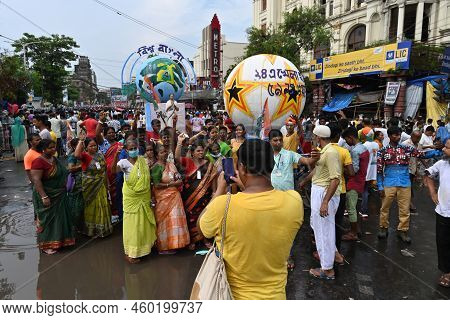 Kolkata, West Bengal, India - 21st July 2022 : All India Trinamool Congress Party, Aitc Or Tmc, At E