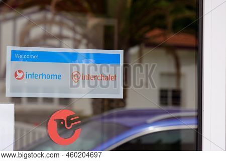 Bordeaux , Aquitaine  France - 08 15 2022 : Interhome Interchalet Sign Logo And Brand Text Front Of 