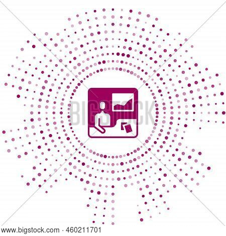 Purple Trading Courses Icon Isolated On White Background. Distance Learning Finance Management, Buyi