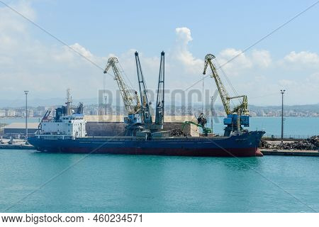 View At The Port Of Durres On Albania