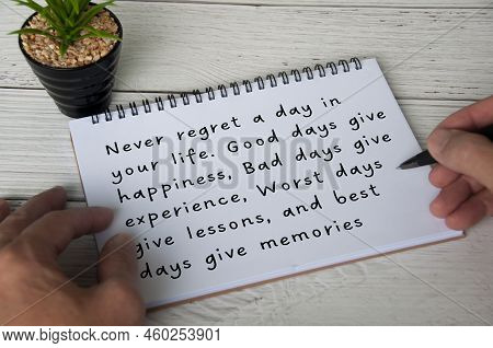 Life Inspirational Quote About Life And Living Your Life To The Fullest. Inspirational Concept.