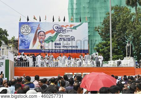 Kolkata, West Bengal, India - 21st July 2022 : All India Trinamool Congress Party, Aitc Or Tmc, At E
