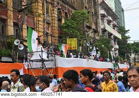 Kolkata, West Bengal, India - 21st July 2022 : All India Trinamool Congress Party, Aitc Or Tmc, At E