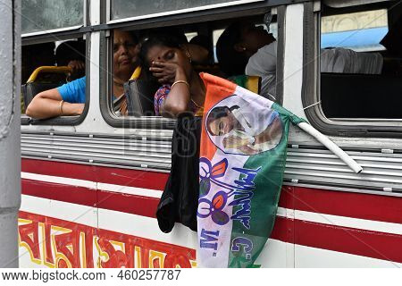 Kolkata, West Bengal, India - 21st July 2022 : All India Trinamool Congress Party, Aitc Or Tmc, At E