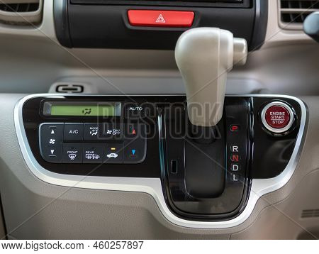 Novosibirsk, Russia -   August 03, 2022:   Honda N-box,  Conditioner And Air Flow Control In A Moder