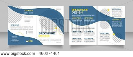Commercial Property For Sale Blank Brochure Design. Template Set With Copy Space For Text. Premade C