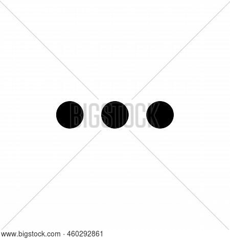 Ellipsis Black Glyph Ui Icon. Suspension Points. Simple Filled Line Element. User Interface Design. 
