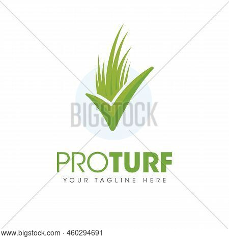Artificial Turf Lawn And Garden Care Company Creative Design Element. Green Grass Landscaping Compan