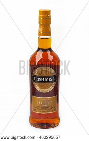 Wetzlar, Germany 2022-07-18: Delicious Bottle Irish Mist Whisky.