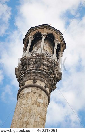 Minaret Of Aziziye Mosque In Konya City, Turkiye