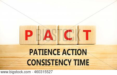 Pact Patience Action Consistency Time Symbol. Concept Words Pact Patience Action Consistency Time On