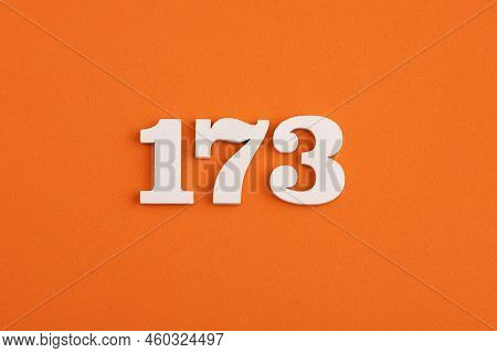 Number 173 - On Orange Foam Rubber Background