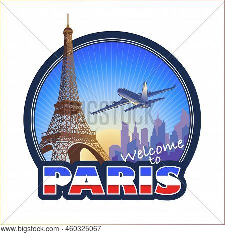 Designed Paris Travel Emblem 2 Design Vector Illustration