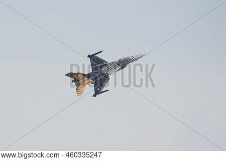Istanbul, Turkey - May 29, 2022: Soloturk Air Aerobatics Show In Istanbul Ataturk Airport During Ann