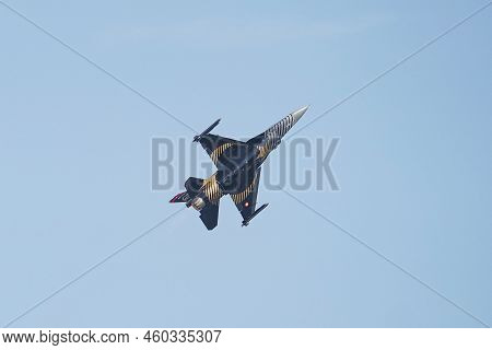 Istanbul, Turkey - May 29, 2022: Soloturk Air Aerobatics Show In Istanbul Ataturk Airport During Ann