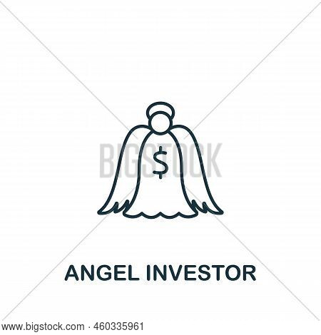 Angel Investor Icon. Line Simple Line Stock Market Icon For Templates, Web Design And Infographics