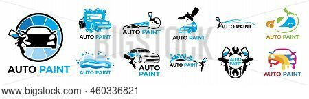 Vector Logo Of Auto Repair, Airbrushing Service