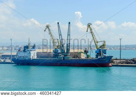 View At The Port Of Durres On Albania