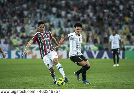 Rio, Brazil - August 24, 2022: Ph Ganso Player In Match Between Fluminense Vs Corinthians By Semi Fi