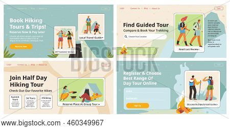 Landing Banner Design With Hicking Tour Promotion