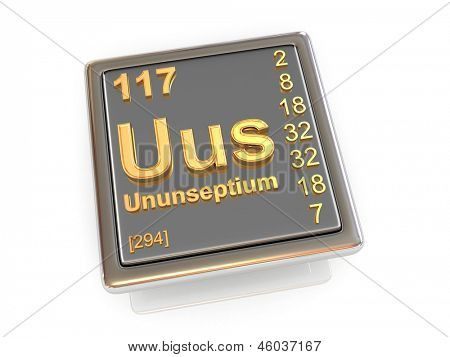 อูนอูนเซปเทียม องค์ประกอบทางเคมี 3d