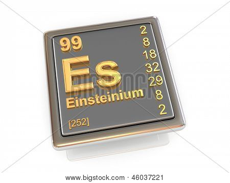 Einsteinium. Chemisches Element. 3D