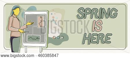 Text Caption Presenting Spring Is Here. Business Concept After Winter Season Has Arrived Enjoy Natur