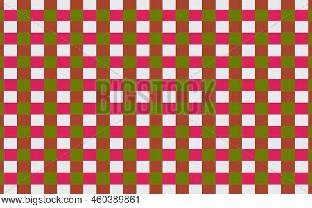 Colorful Checkered Pattern Background. Seamless Pattern Illustration Background. Tablecloth Pattern.