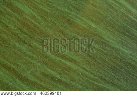 Water In The River With A Large Concentration Of Blue-green Algae.