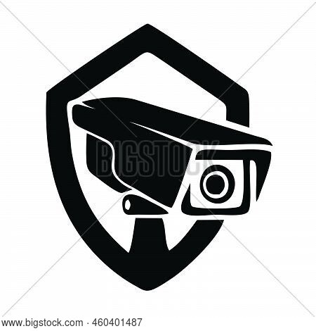 Cctv Camera Icon. Flat Style Sign For Mobile Concept And Web Design. Security Camera Outline Vector 