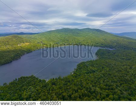 Stinson Lake Aerial View In White Mountain National Forest In Summer In Town Of Rumney, Grafton Coun