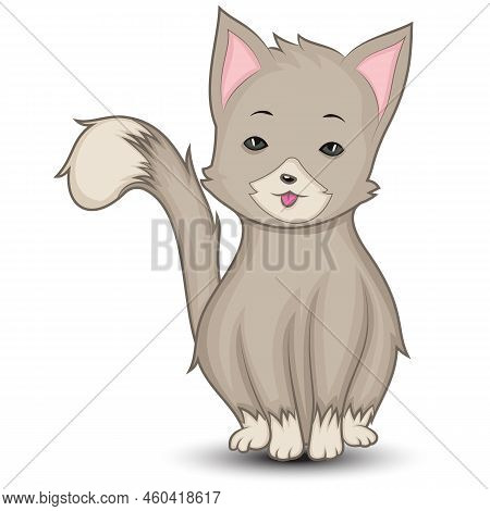 Animal Pet - Cute Cat, Illustration Of Cute Cat Cartoon Clip Art
