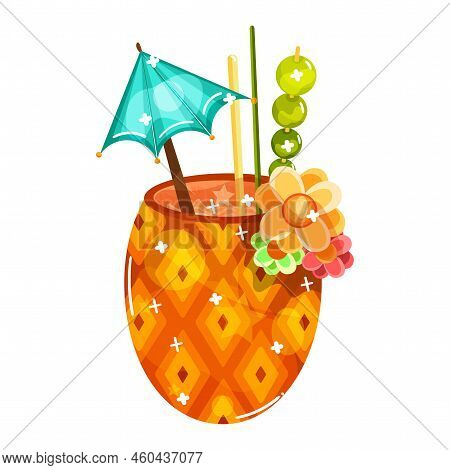 Isolated Pinneapple Shine Summer Holidays Vector Illustration
