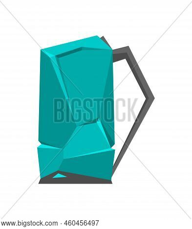 Kettle Decorative Kitchen Tool Icon. Electric Teapot Isolated Cartoon Illustration. Element For Adve