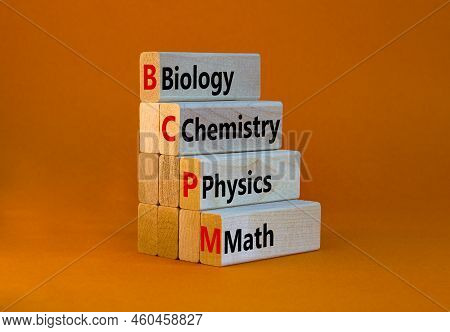 Bcpm Biology Chemistry Physics Math Symbol. Concept Words Bcpm Biology Chemistry Physics Math On Woo