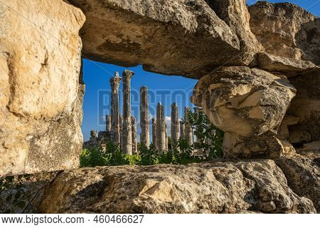 Mersin, Turkey - August, 10, 2021: Uzundzhaburch Ancient City Ruins