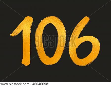 106 Number Logo Vector Illustration, 106 Years Anniversary Celebration Vector Template,  106th Birth