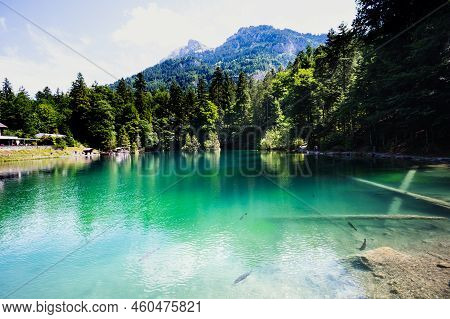 Oeschinensee On A Sunny Summer Day Holiday