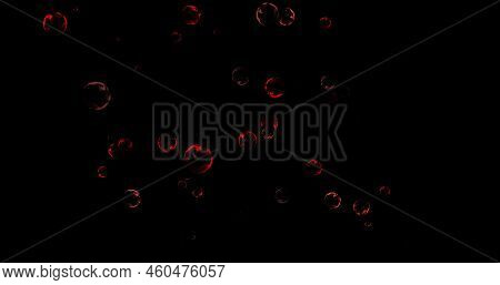 Red Balls And Circles, Water Microbes And Microorganisms, Medicine And Biology, Blood Microscope Clo