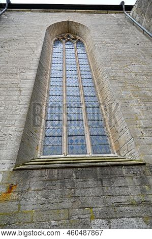 High Window On Old Historical Vadstena Abbey Vadstena Sweden