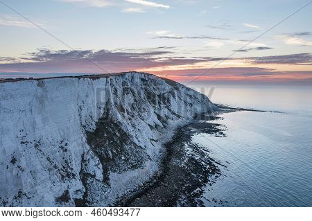Beautiful Summer Sunrise Landscape Image Of Beachy Head Lighthouse In South Downs National Park In E